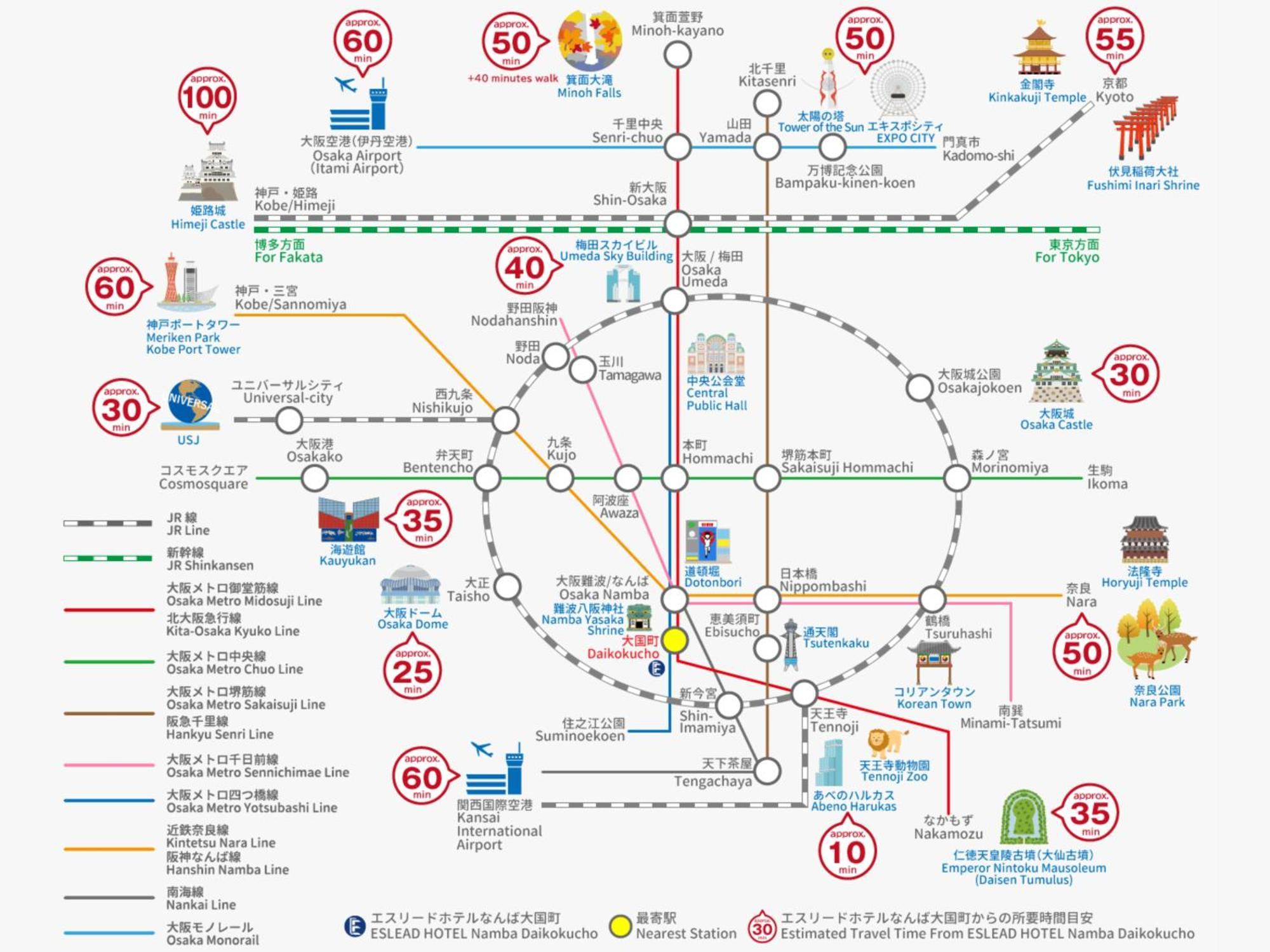Eslead Hotel Namba Daikokucho Осака Екстер'єр фото